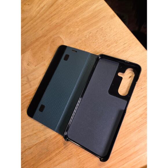 Samsung Galaxy S25 Case Built-in Stand Magnetic PU Leather Slim Case Cyanblue - Picture 4 of 6